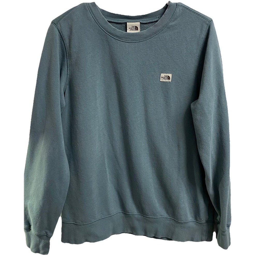 The North Face Womens Heritage Patch Crew Blue Crewneck Sweatshirt Sz. M